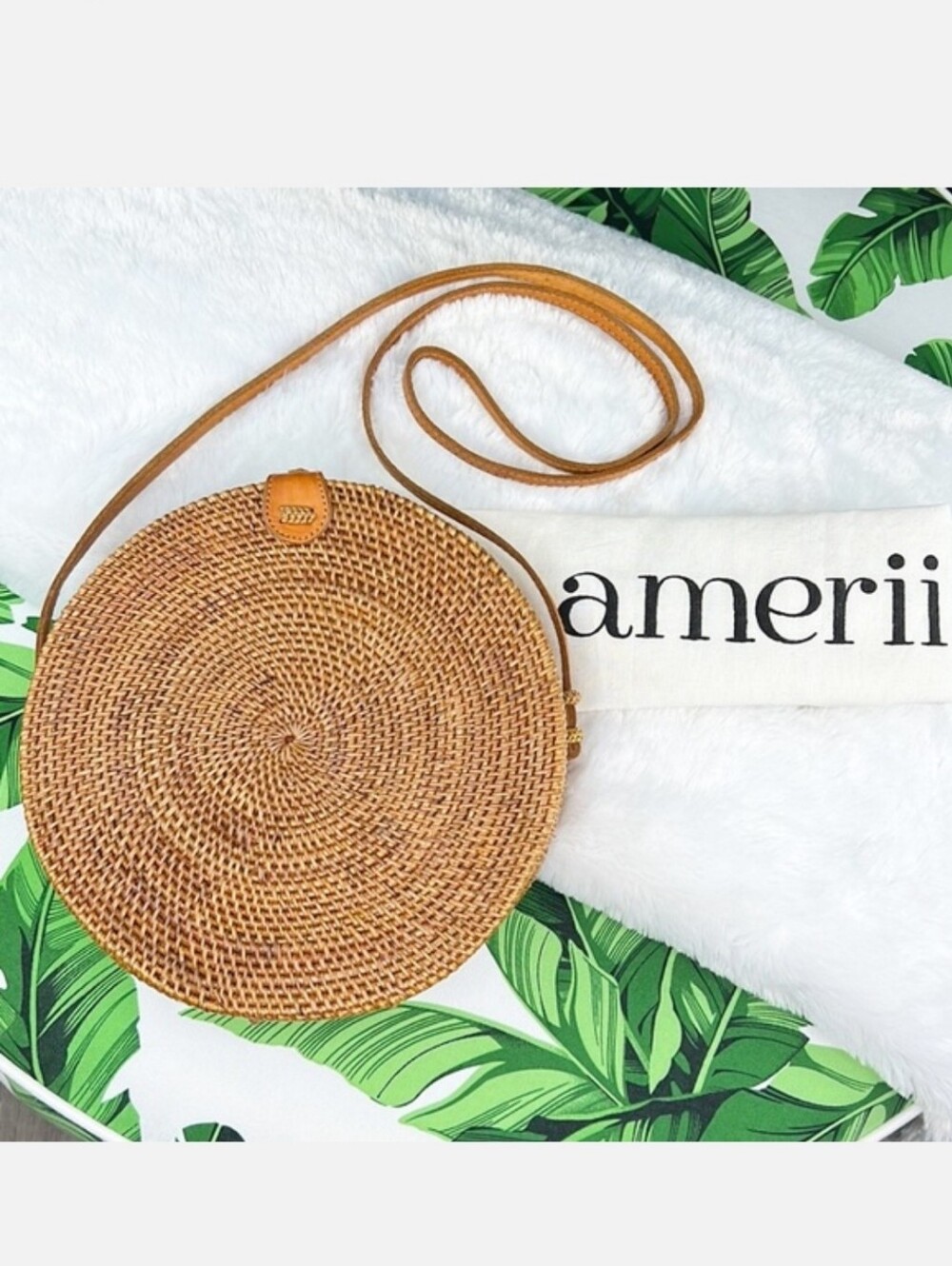 NWOT-Amerii Rattan Wicker Woven Purse -Handmade